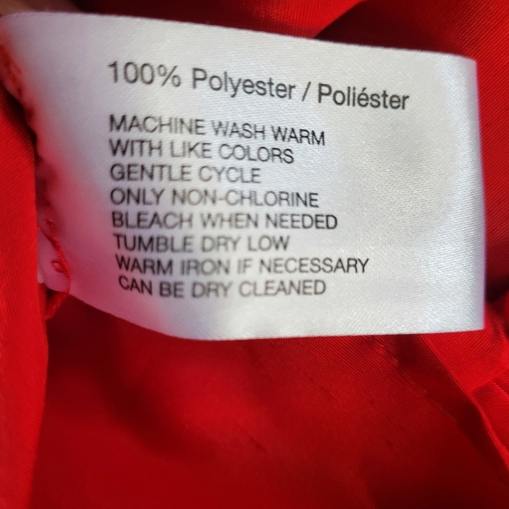 Oscar de La Renta Red Pleated Button Up Blouse Size 10 - Picture 3 of 8